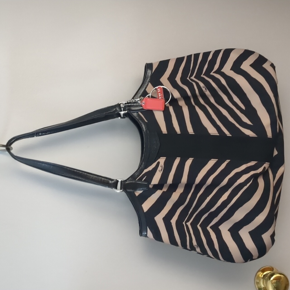 Coach Purse, Zebra Print
